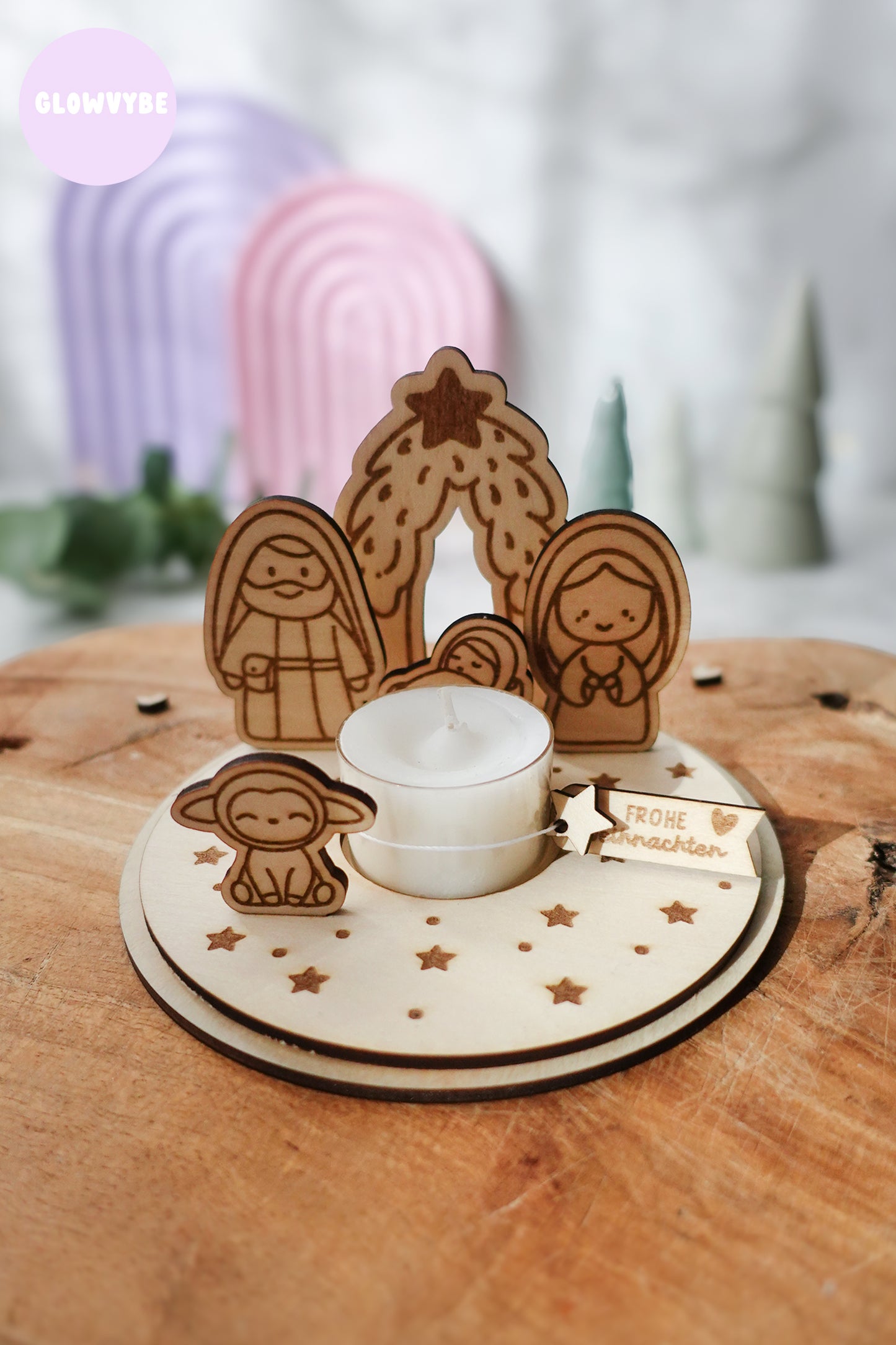 Kleine Stille – Laserdatei Weihnachtskrippe SVG & PNG | inkl. Gewerbelizenz