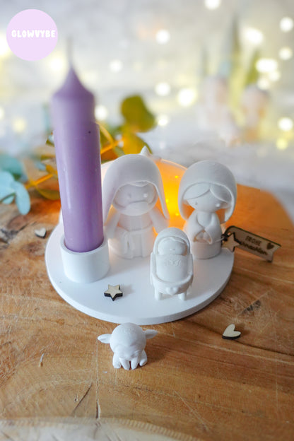 Kleine Stille – moderne Weihnachtskrippe zum 3D-Drucken & Lasern | Glowvybe Design