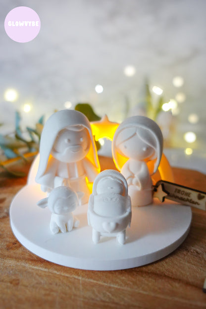 Kleine Stille – moderne Weihnachtskrippe zum 3D-Drucken & Lasern | Glowvybe Design