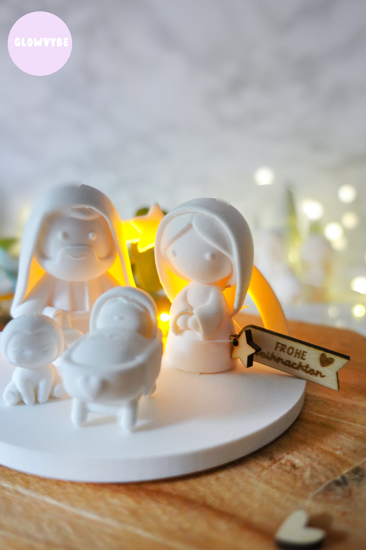 Kleine Stille – moderne Weihnachtskrippe zum 3D-Drucken & Lasern | Glowvybe Design