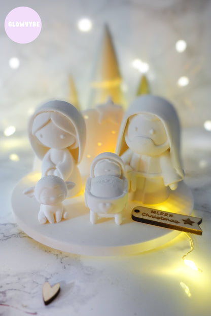 Kleine Stille – moderne Weihnachtskrippe zum 3D-Drucken & Lasern | Glowvybe Design