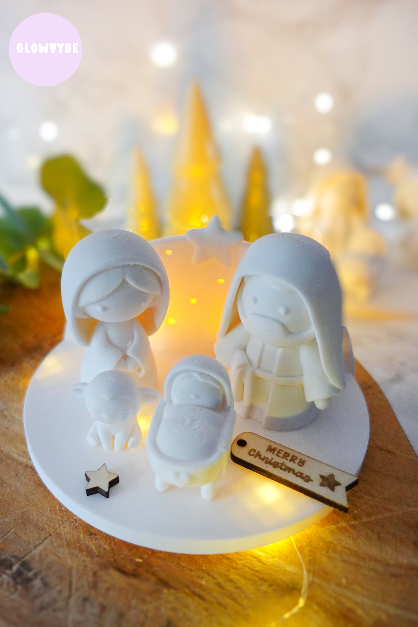 Kleine Stille – moderne Weihnachtskrippe zum 3D-Drucken & Lasern | Glowvybe Design