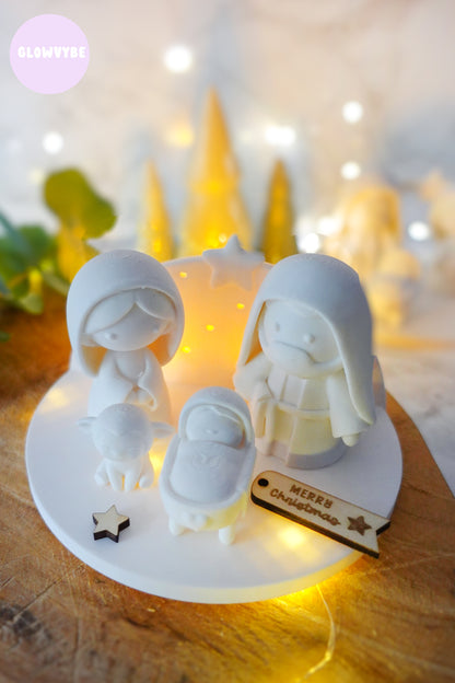 Kleine Stille – moderne Weihnachtskrippe zum 3D-Drucken & Lasern | Glowvybe Design