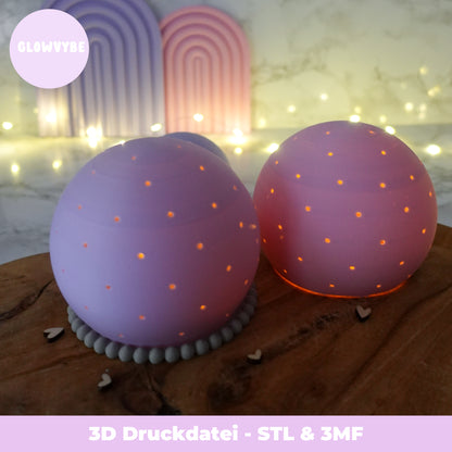 3D Datei Kugellampe mit Sockel (STL & 3MF)