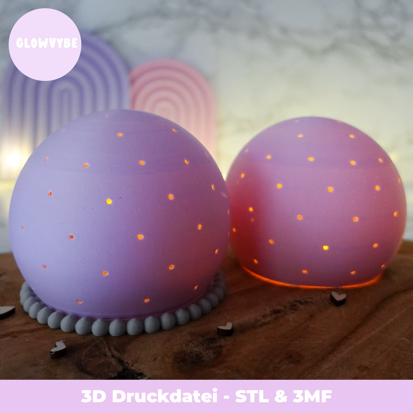 3D Datei Kugellampe mit Sockel (STL & 3MF)