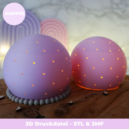 3D Datei Kugellampe mit Sockel (STL & 3MF)