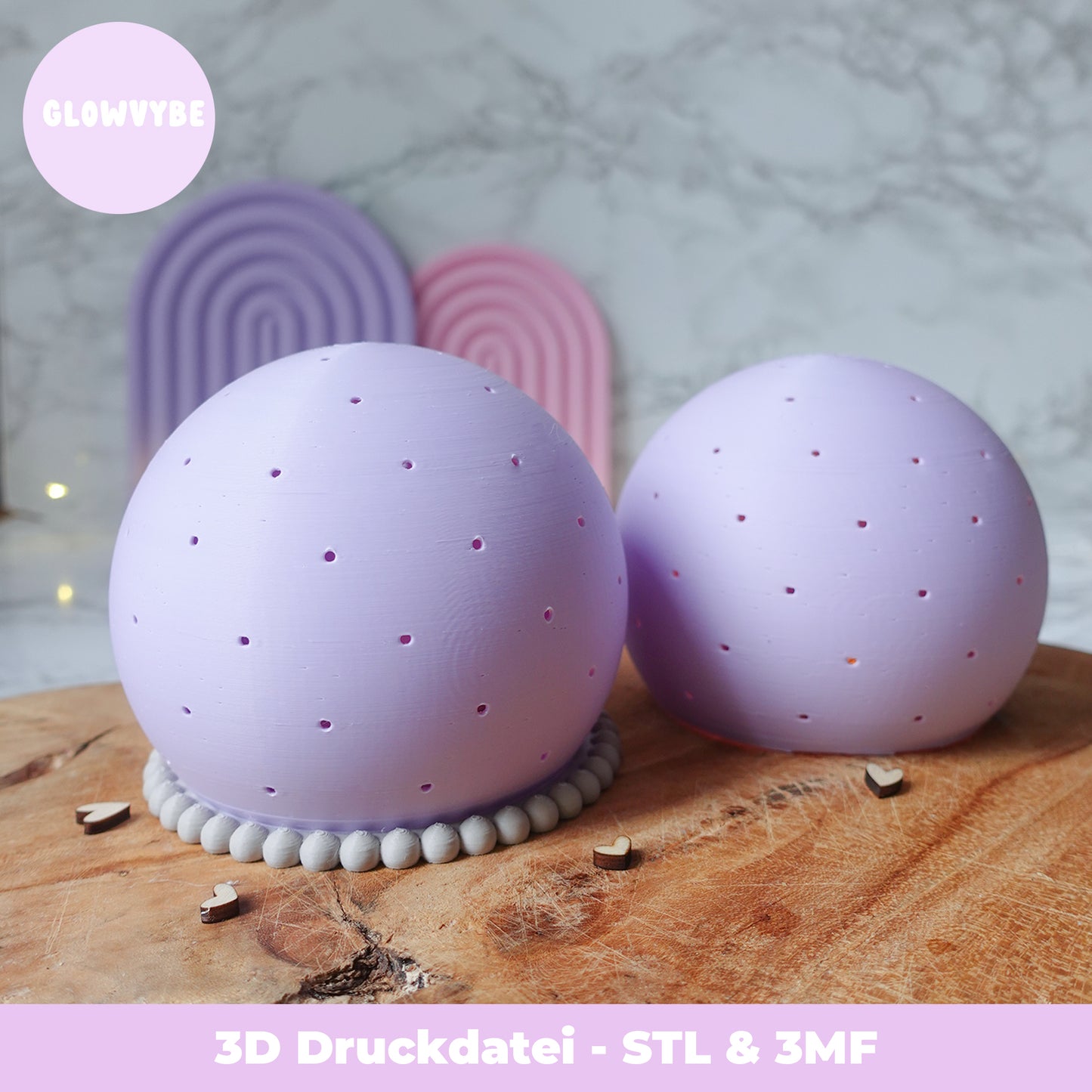 3D Datei Kugellampe mit Sockel (STL & 3MF)