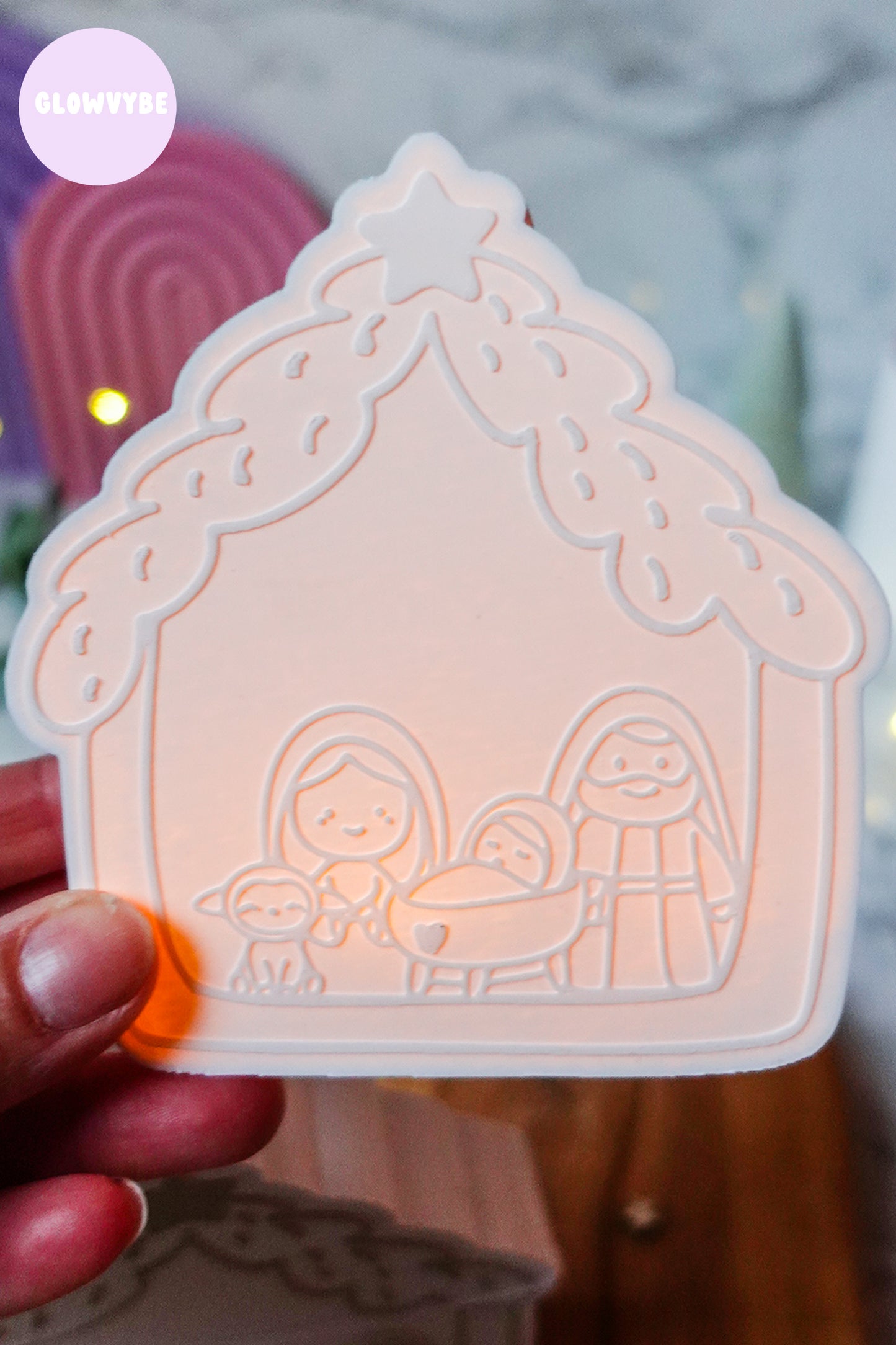 Lightbox „Kleine Stille“ – 3D Druckdatei Weihnachtskrippe mit STL & 3MF + Gratis Anhänger