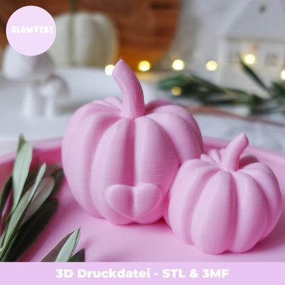 Herbstteller mit Kürbis & Herz – 3D Druckdatei (STL & 3MF)