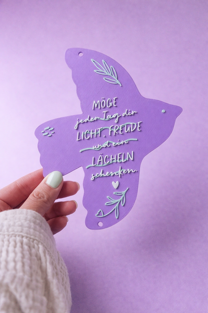 Taube Geldgeschenk 3D Druck Datei | Geschenk mit Spruch | Frieden & Segen | Deko Schild | STL & 3MF Download