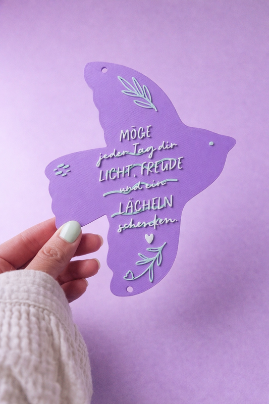 Taube Geldgeschenk 3D Druck Datei | Geschenk mit Spruch | Frieden & Segen | Deko Schild | STL & 3MF Download
