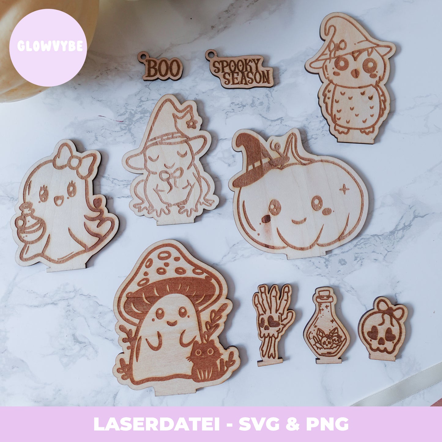 Halloween Teelichthalter Laserdatei – Handgemachte Deko-Idee für dein Gruselambiente