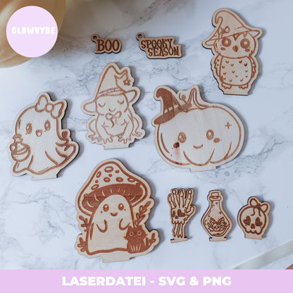 Halloween Teelichthalter Laserdatei – Handgemachte Deko-Idee für dein Gruselambiente